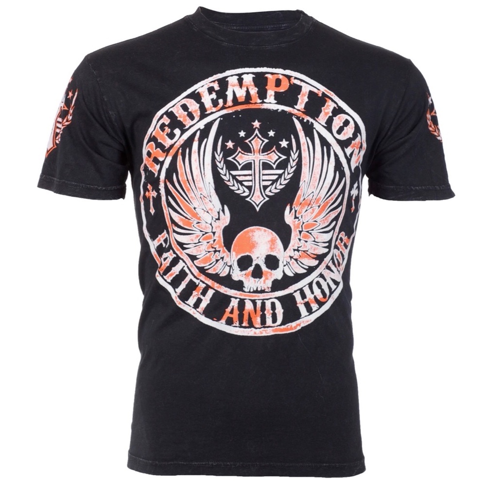 Archaic By Affliction Men's T-Shirt CROSSED DEATH